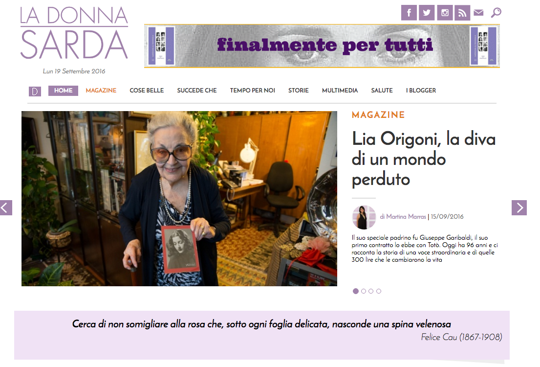 Lia Origoni, la diva di un mondo perduto 