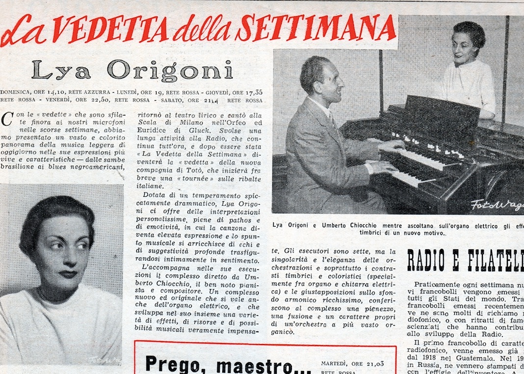 La Vedetta della Settimana ( dal Radio Corriere - 1949)