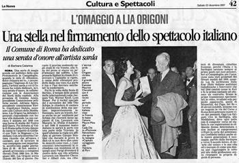 Una stella nel firmamento dello spettacolo italiano